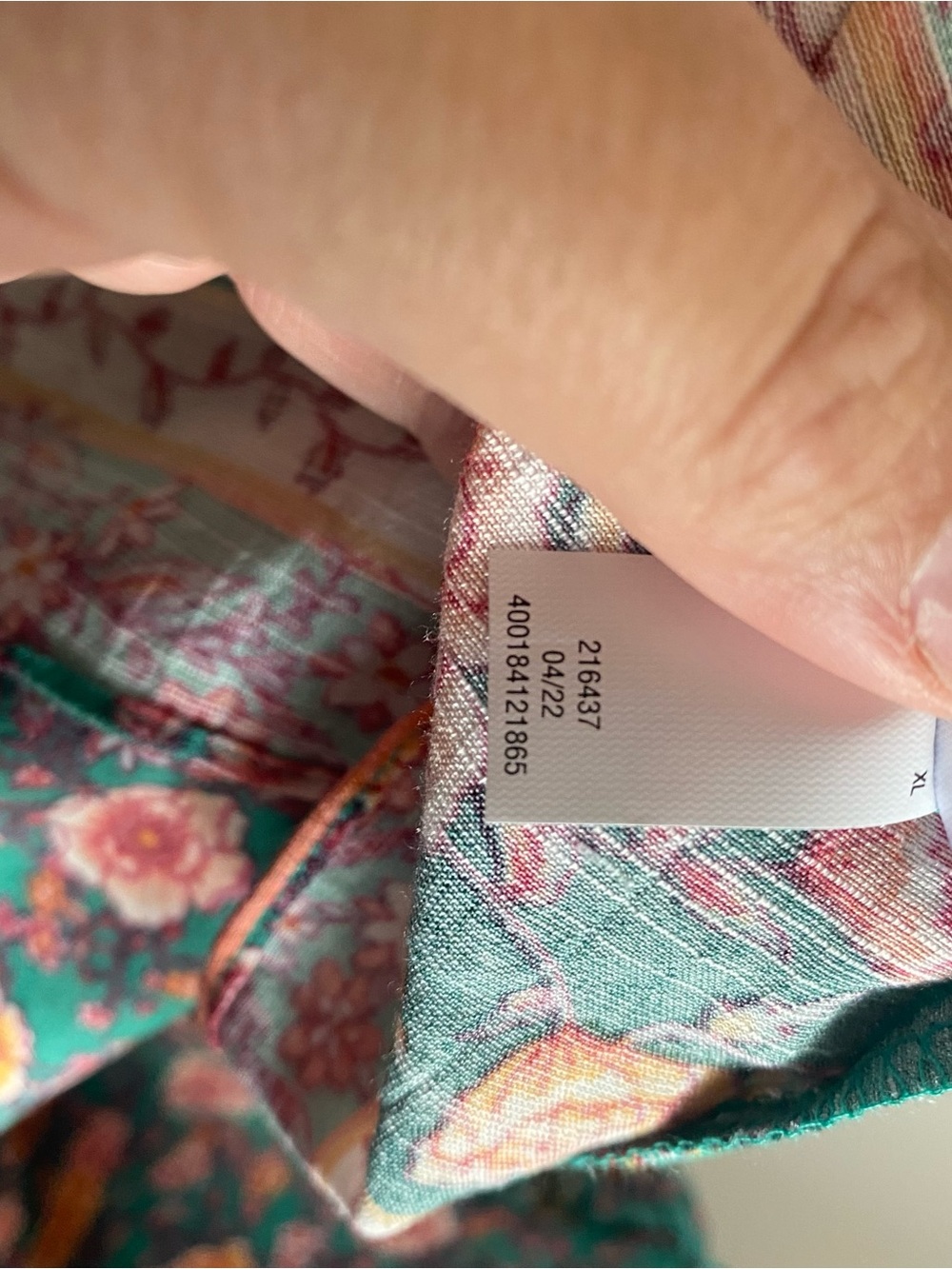 LC Lauren Conrad Teal Floral Peasant Blouse - Picture 12 of 12